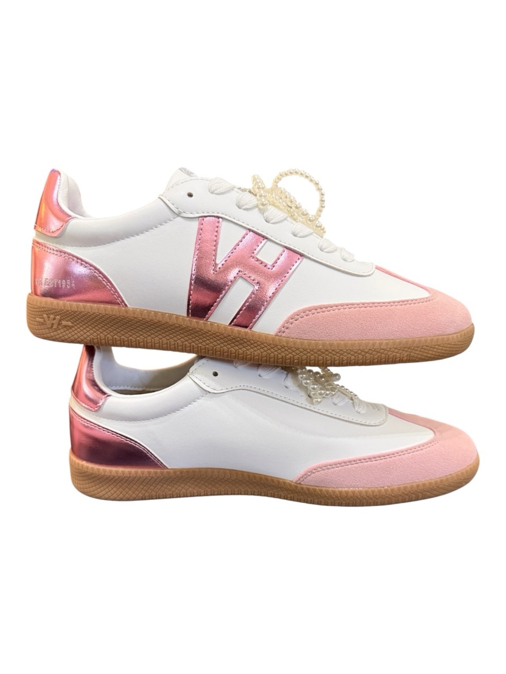 Vintage Havana Nadia 10 Sneakers | Women’s Size 10 | White & Metallic Pink | NIB - Picture 4 of 8
